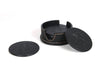 Ronda Leather Coaster - Raven Black - Aaron Leather Goods