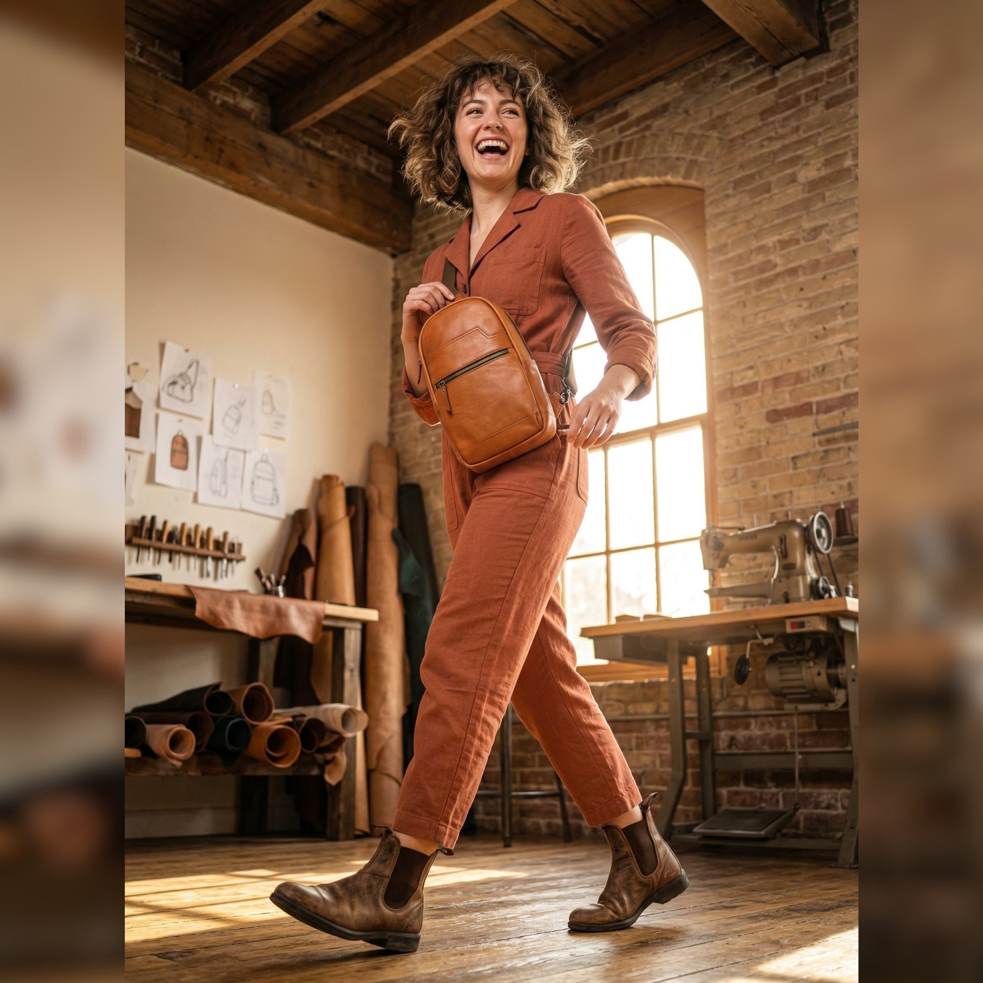 Alvin Leather Backpack