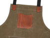 Turin Waxed Canvas Apron - Pickle Green - Aaron Leather Goods