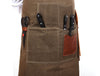 Turin Waxed Canvas Apron - Pickle Green - Aaron Leather Goods