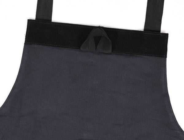 Serena Suede Apron - Raven Black - Aaron Leather Goods