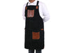 Serena Suede Apron - Raven Black - Aaron Leather Goods