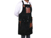 Serena Suede Apron - Raven Black - Aaron Leather Goods