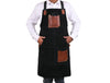 Serena Suede Apron - Raven Black - Aaron Leather Goods