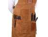 Serena Suede Apron - Tawny Brown - Aaron Leather Goods