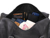 Austin Leather Overnight Bag - Black - Aaron Leather Goods Inc