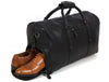 Austin Leather Overnight Bag - Black - Aaron Leather Goods Inc