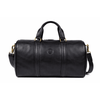 Black Full - Grain Leather Barrel Duffle Bag - Aaron Leather Goods Inc