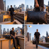 Black Full-Grain Leather Duffle Travel Bag - Aaron Leather Goods Inc