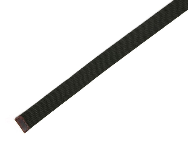 Paso Canvas Belt with D-ring - Green - Aaron Leather Goods