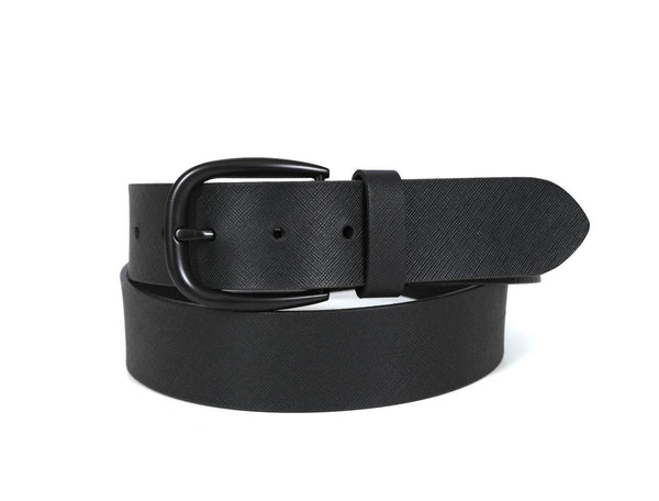 Globe Leather Belt - Black - Aaron Leather Goods