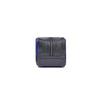 Blue Canvas & Black Leather Zipper Toiletry Pouch - Aaron Leather Goods