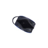 Blue Canvas & Black Leather Zipper Toiletry Pouch - Aaron Leather Goods