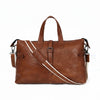 Classic BrownLeather Weekender Duffle Bag for Travel - Aaron Leather Goods