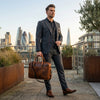 Classic Leather Briefcase – Premium Handcrafted Office Bag - Aaron Leather Goods Inc