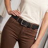 Conway Leather Belt - Black - Aaron Leather Goods Inc