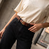 Decatur Leather Belt - Brown - Aaron Leather Goods Inc