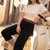 Decatur Leather Belt - Caramel - Aaron Leather Goods Inc