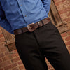 Fontana Leather Belt - Walnut Brown - Aaron Leather Goods Inc
