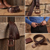 Fontana Leather Belt - Walnut Brown - Aaron Leather Goods Inc
