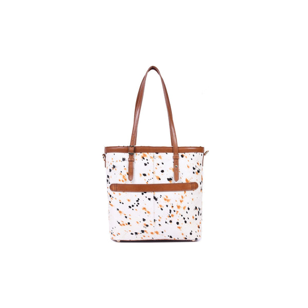 Hairon Leather Ladies Tote Bag with Adjustable Shoulder Strap - Aaron Leather Goods