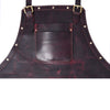 Handcrafted Full - Grain Leather Work Apron with Cross - Back Straps n - Aaron Leather Goods