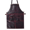 Handcrafted Full - Grain Leather Work Apron with Cross - Back Straps n - Aaron Leather Goods