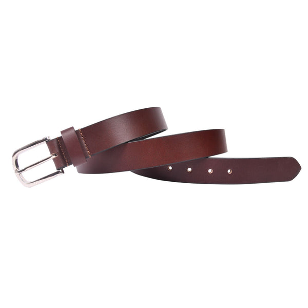 Handcrafted Genuine Dark Brown Leather Belt for Men – Premium Full Grain Leather Dress & Casual Belt with Gift Box - Aaron Leather Goods Inc