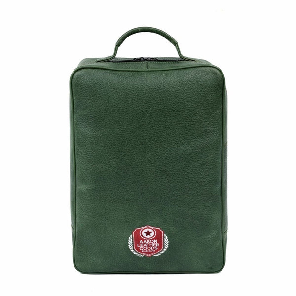 Handcrafted Green Leather Laptop Backpack - Aaron Leather Goods