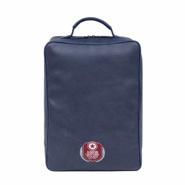 Handcrafted Royal Blue Leather Laptop Backpack - Aaron Leather Goods