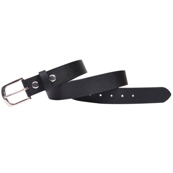 Handcrafted Textured Black Genuine Leather Belt for Men – Premium Saffiano Leather Dress & Casual Belt with Gift Box - Aaron Leather Goods Inc
