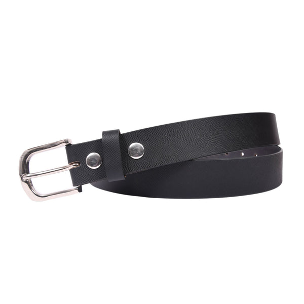 Handcrafted Textured Black Genuine Leather Belt for Men – Premium Saffiano Leather Dress & Casual Belt with Gift Box - Aaron Leather Goods Inc