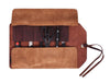 Handmade Leather Knife Roll Bag – Compact Chef Knife Organizer & Travel Case - Aaron Leather Goods Inc