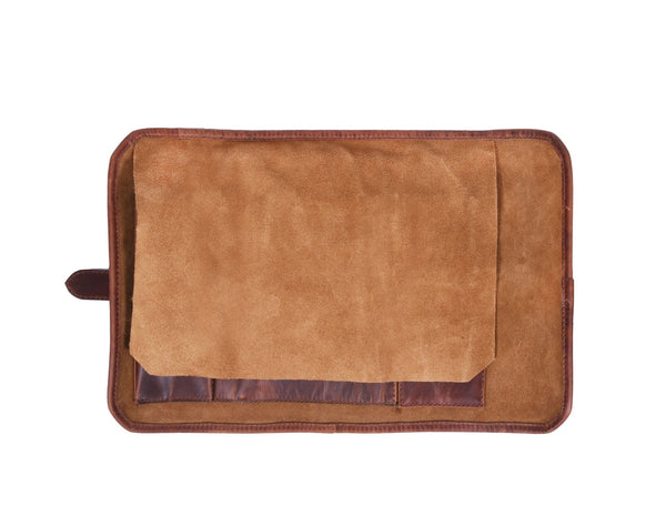 Handmade Leather Knife Roll Bag – Compact Chef Knife Storage Case - Aaron Leather Goods Inc