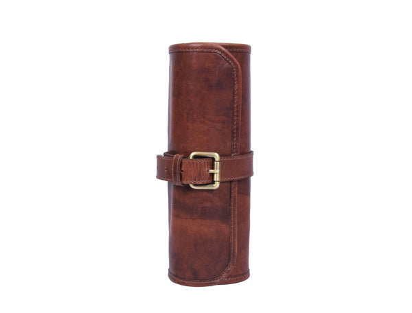 Handmade Leather Knife Roll Bag – Compact Chef Knife Storage Case - Aaron Leather Goods Inc