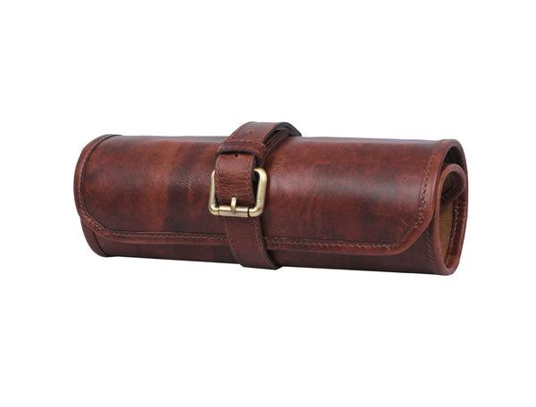 Handmade Leather Knife Roll Bag – Compact Chef Knife Storage Case - Aaron Leather Goods Inc