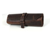 Handmade Leather Tool Roll Organizer – Rustic Full Grain Leather Storage Case - Aaron Leather Goods Inc