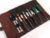 Handmade Leather Tool Roll Organizer – Rustic Full Grain Leather Storage Case - Aaron Leather Goods Inc