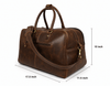 Hard Wax Leather Weekender Duffel Bag – Vintage Travel Holdall - Aaron Leather Goods Inc