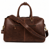 Hard Wax Leather Weekender Duffel Bag – Vintage Travel Holdall - Aaron Leather Goods Inc