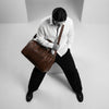 Hard Wax Leather Weekender Duffel Bag – Vintage Travel Holdall - Aaron Leather Goods Inc