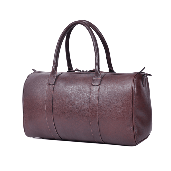 HeritageCraft Full - Grain Leather Duffle Bag – Vintage Brown Travel & Gym Bag for Men - Aaron Leather Goods