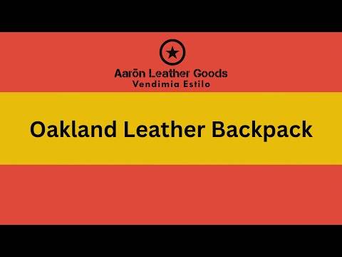 Oakland Leather Backpack - Walnut Brown - Aaron Leather Goods