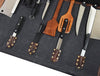 Malaga Canvas Knife Roll - Distressed Grey - Aaron Leather Goods
