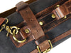 Malaga Canvas Knife Roll - Distressed Grey - Aaron Leather Goods