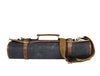 Malaga Canvas Knife Roll - Distressed Grey - Aaron Leather Goods