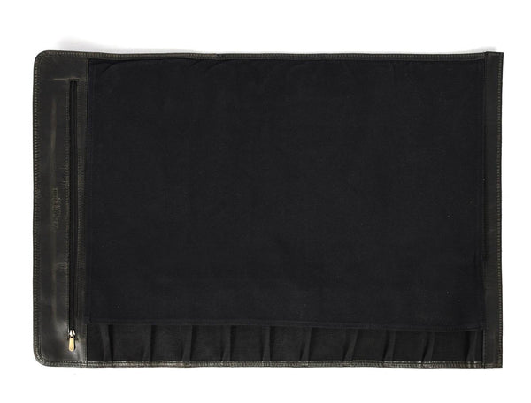Malaga Canvas Knife Roll - Black - Aaron Leather Goods