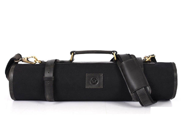 Malaga Canvas Knife Roll - Black - Aaron Leather Goods