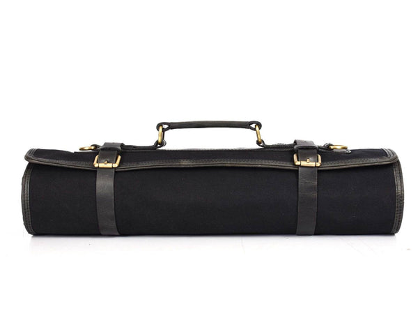 Malaga Canvas Knife Roll - Black - Aaron Leather Goods