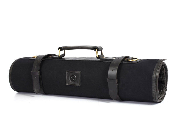 Malaga Canvas Knife Roll - Black - Aaron Leather Goods